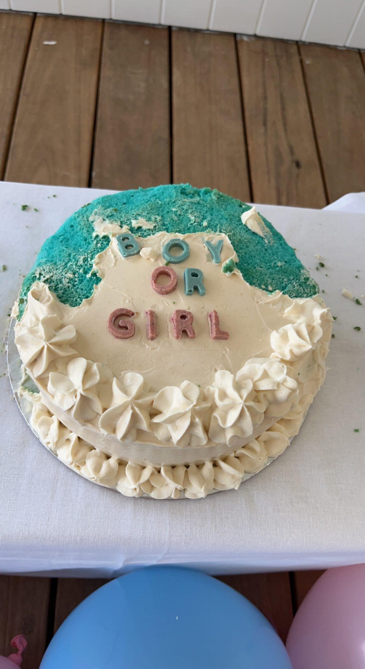 Gender Reveal Cake